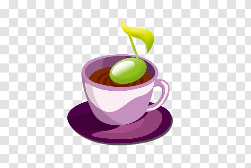 Coffee Cup Tea Cafe Purple - Serveware - Mug Transparent PNG