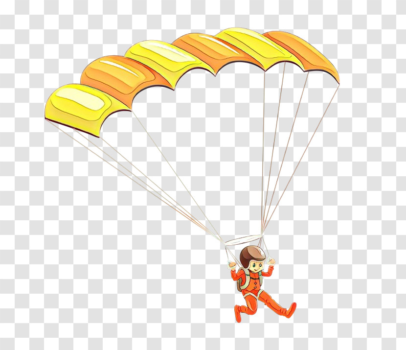 Parachute Yellow Parachuting Air Sports Paragliding Transparent PNG