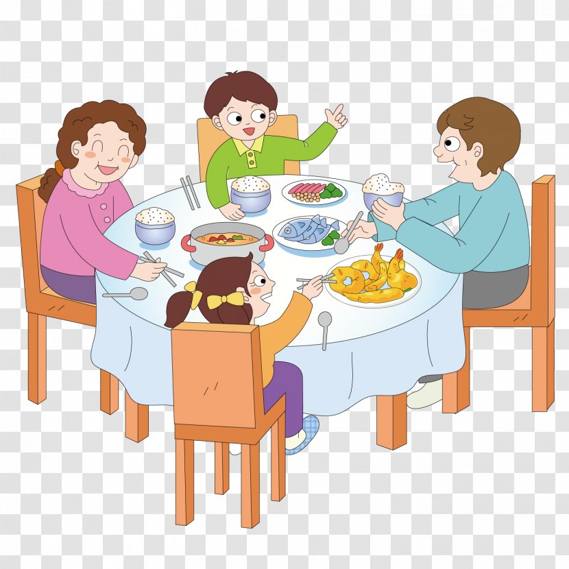 Dinner Breakfast Eating - Conversation - Cartoon Banquet Transparent PNG