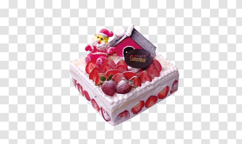 Strawberry Cream Cake Christmas Mooncake Pie - Box Transparent PNG
