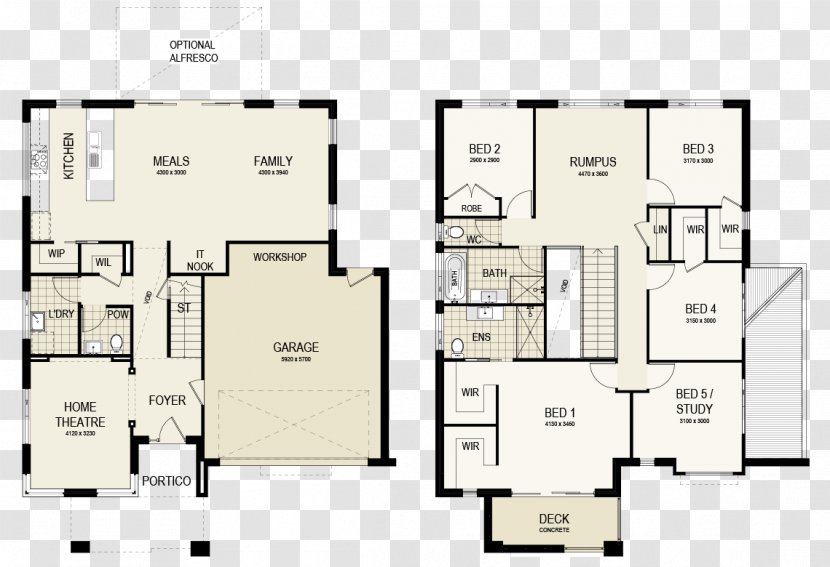 Floor Plan House Storey - Square Meter - Design Transparent PNG