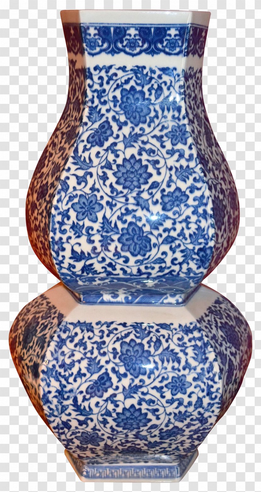 Blue And White Pottery Vase Ceramic Cobalt Porcelain - The Transparent PNG