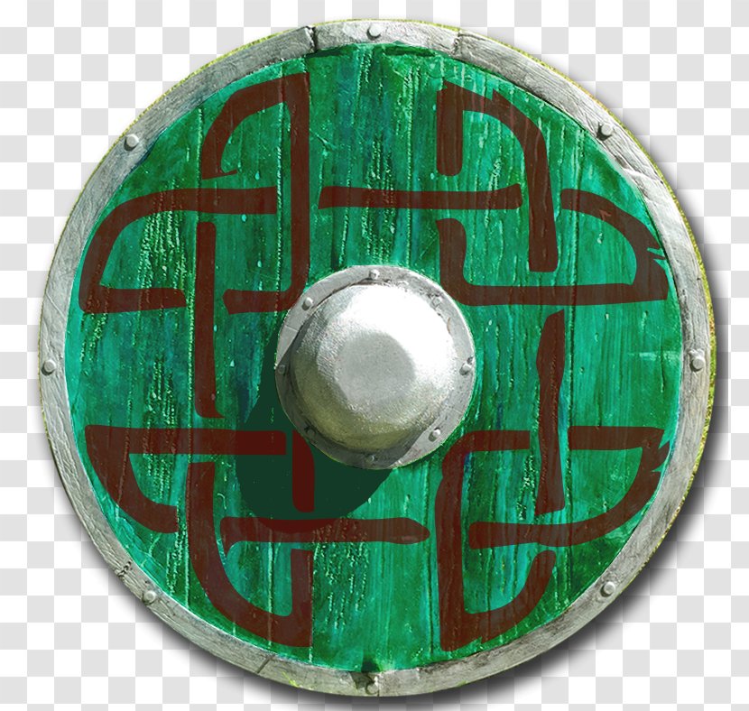 Round Shield Celtic Knot Green Wood Transparent PNG