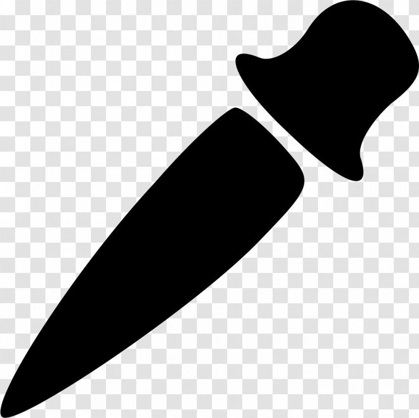 Dropper Icon - Black And White - Drawing Transparent PNG