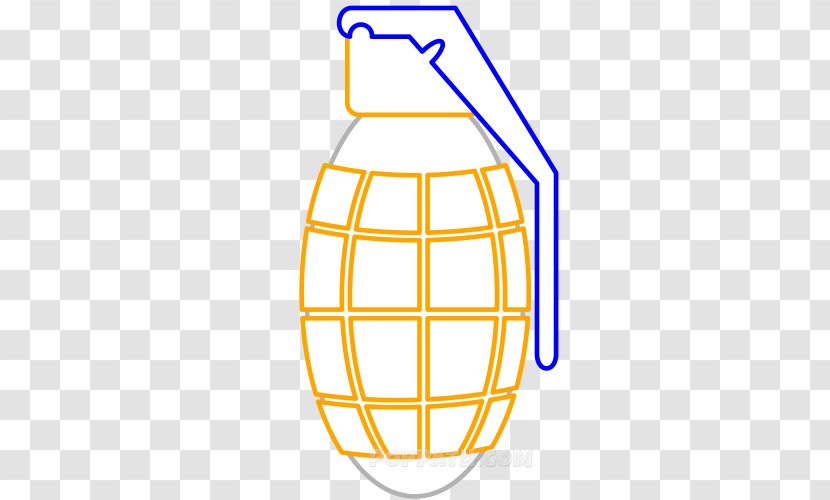 Drawing Grenade Line Art - Explosive Device Transparent PNG