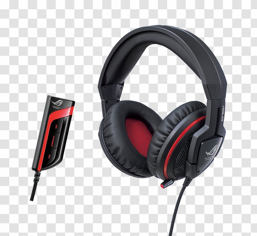 Microphone Headset 7.1 Surround Sound Republic Of Gamers USB - Silhouette Transparent PNG