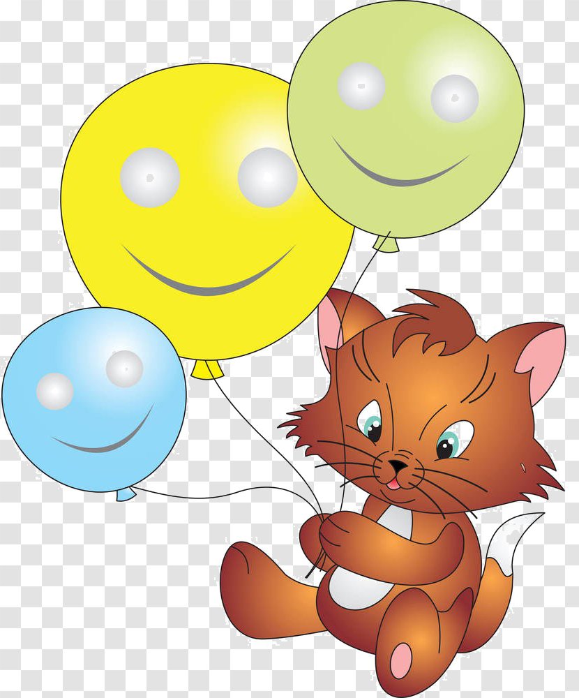 Cat Kitten Illustration - Emoticon - Cartoon Balloon Material Transparent PNG