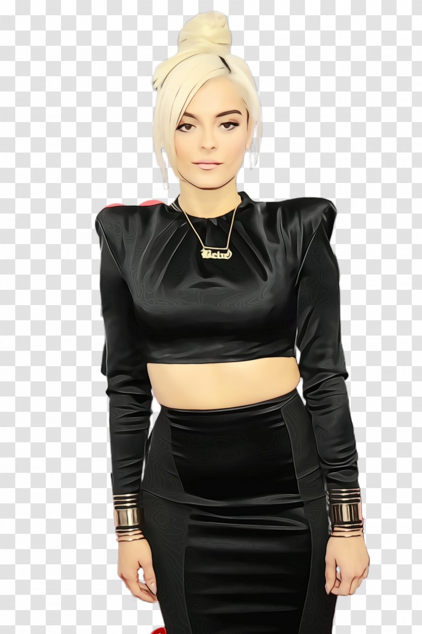 Bebe Rexha IHeartRadio Music Awards Red Carpet Sleeve - Iheartradio - Collar Outerwear Transparent PNG