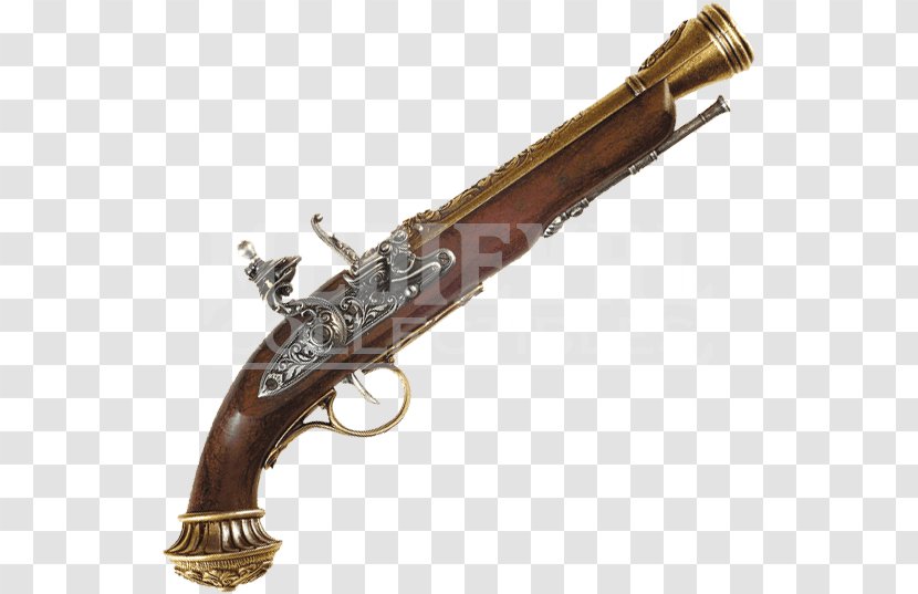 Trigger 18th Century Firearm Flintlock Pistol - Silhouette - Weapon Transparent PNG