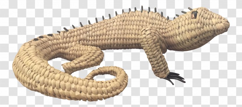 Common Iguanas Chairish Reptile Mid-century Modern Sculpture - Scaled - Wicker Transparent PNG
