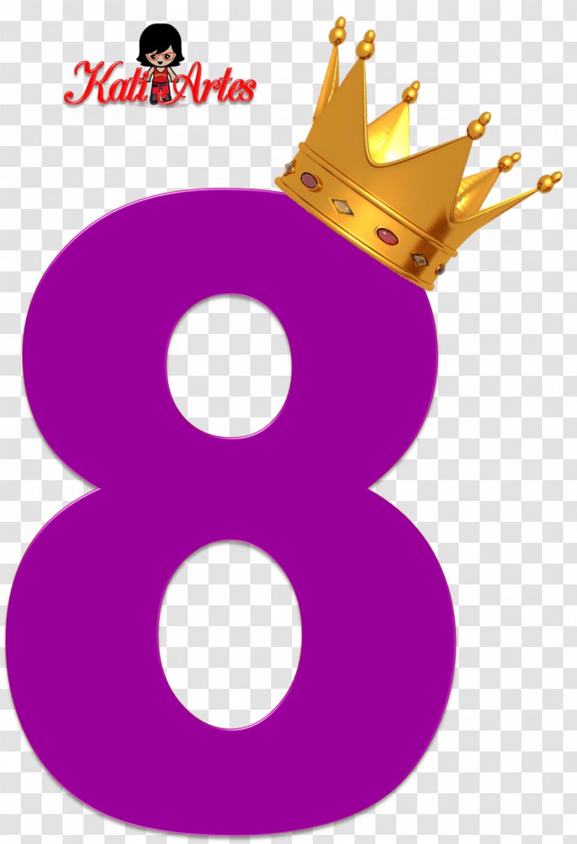 Number Crown Violet Alphabet Pink - 8 Transparent PNG