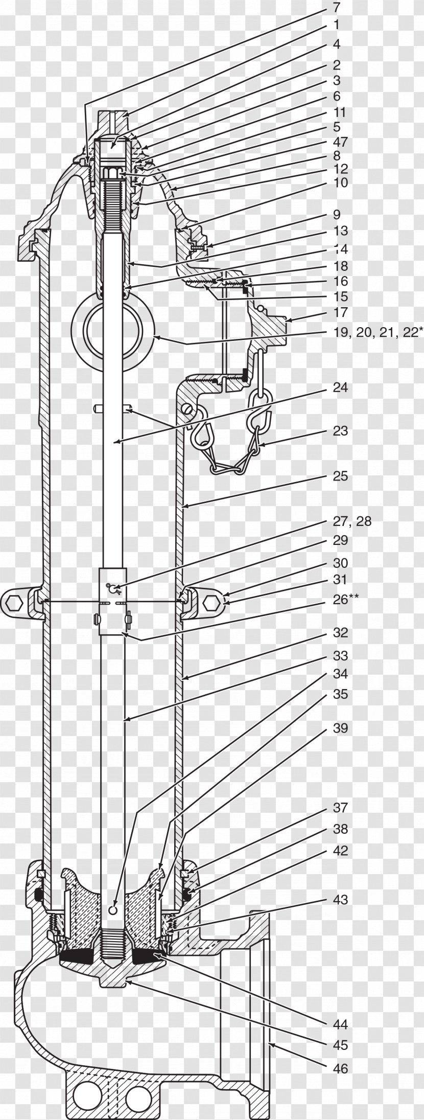 Fire Hydrant Wiring Diagram Technical Drawing Transparent PNG