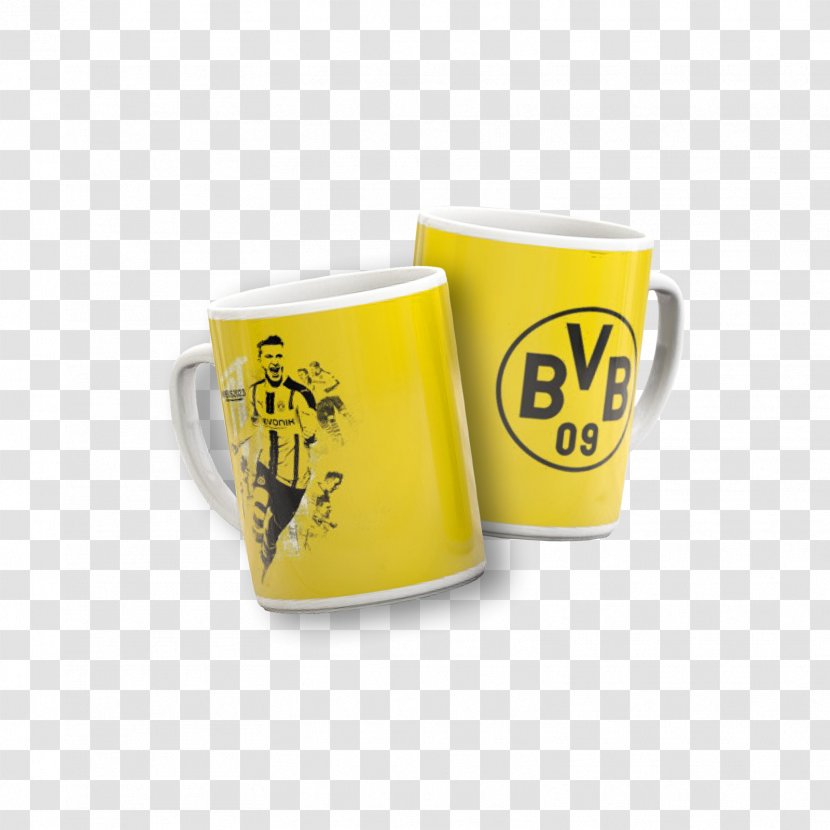 Borussia Dortmund Coffee Cup Mönchengladbach Kop - Yellow - Mug Transparent PNG