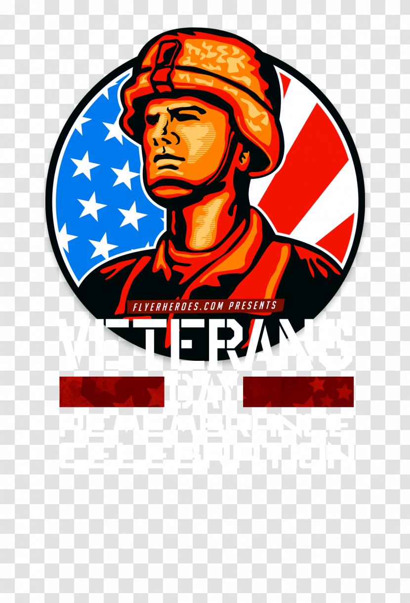 United States Soldier Military Illustration - Veterans Day - Vector Logo Transparent PNG