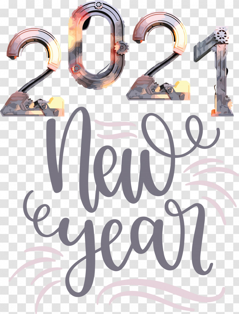 2021 New Year Happy New Year Transparent PNG