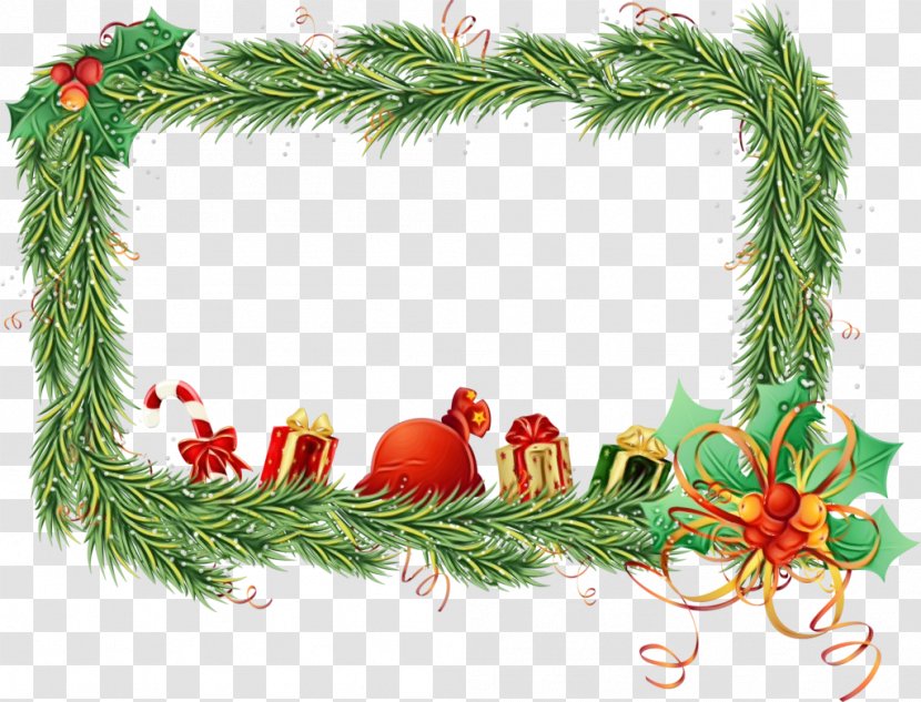 Christmas Picture Frame - Holly Transparent PNG