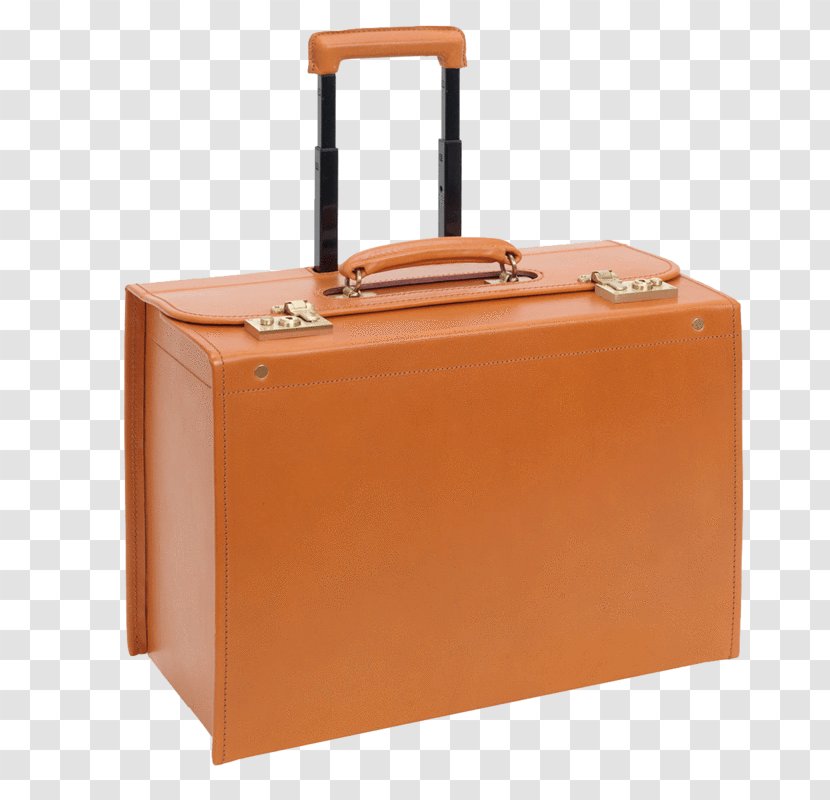 Suitcase Trolley Case Leather Jaguar Cars - Orange - Flight Hat Tan Transparent PNG