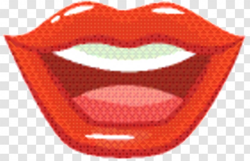 Lips Cartoon - Red - Nose Mouth Transparent PNG