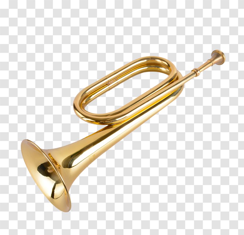 Trumpet Bugle Musical Instrument Brass Euphonium - Large Punch Material Transparent PNG