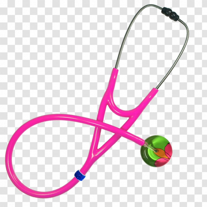 Stethoscope Medicine Cardiology Pink Ribbon Respiratory Sounds - Medical - Cartoon Transparent PNG