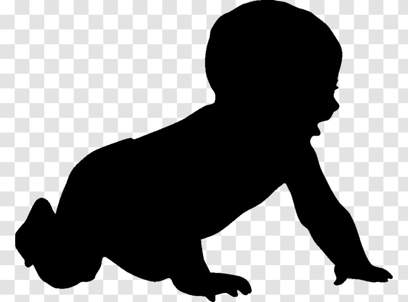 Silhouette Infant Child Clip Art - Royaltyfree Transparent PNG