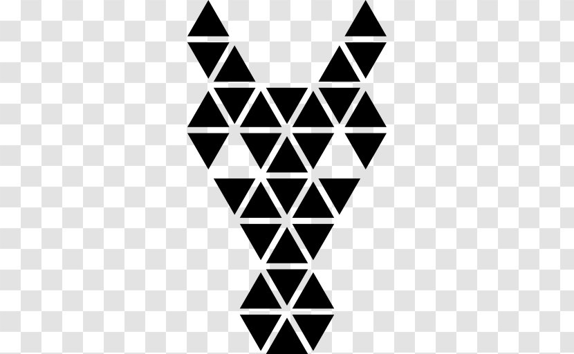 Polygonal Shapes - Black - Triangle Transparent PNG