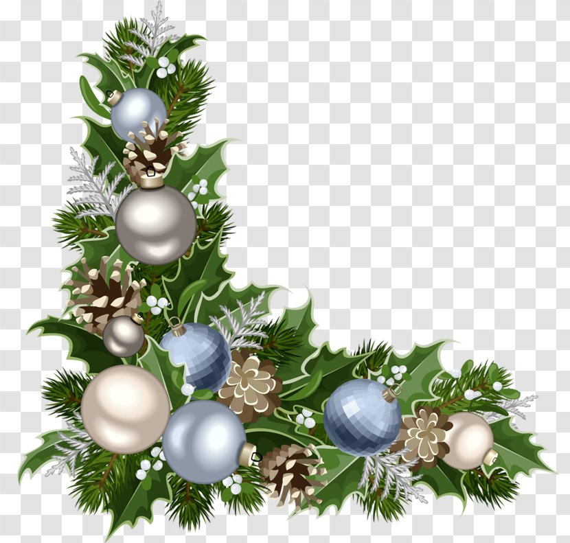 Christmas Decoration Ornament Tree - Branch - Border Transparent PNG