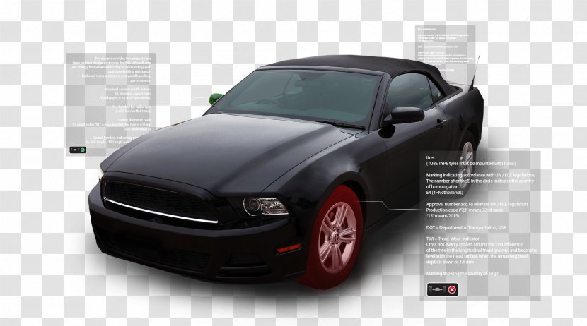 Ford Mustang Car Motor Company Rim - Hood Transparent PNG