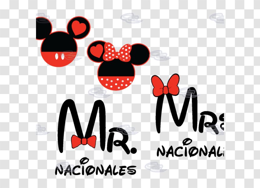 Mickey Mouse Minnie The Walt Disney Company Marriage Epic - Heart - Mrs Pattern Transparent PNG