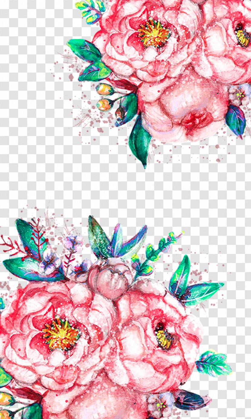 T-shirt Flower Color - Plant - Watercolor Transparent PNG