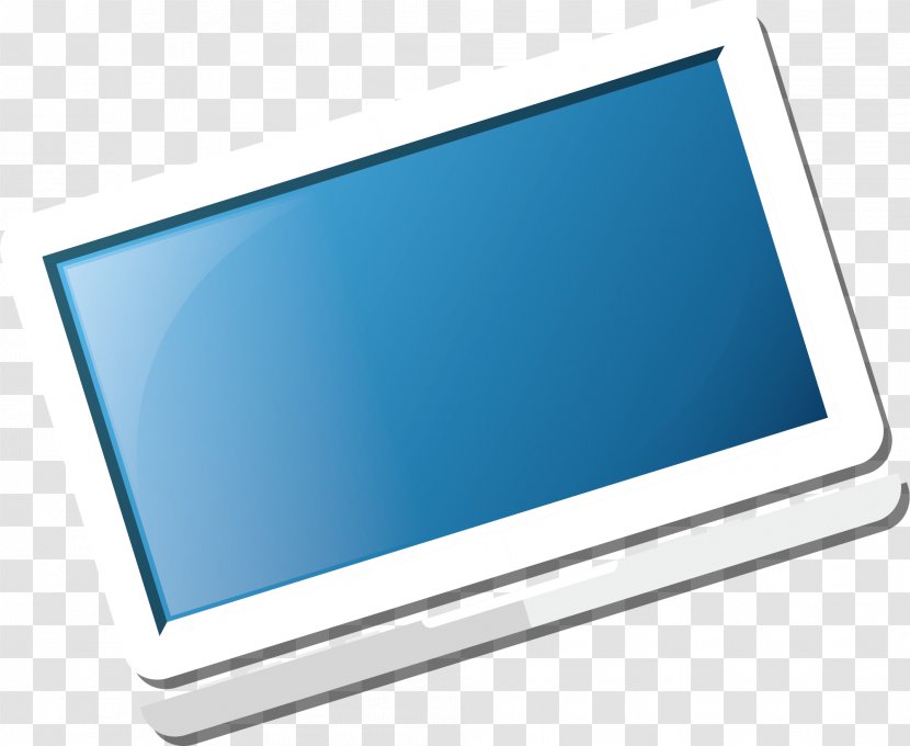 Computer Monitor Download - Gadget - Hand Painted Blue Screen Transparent PNG