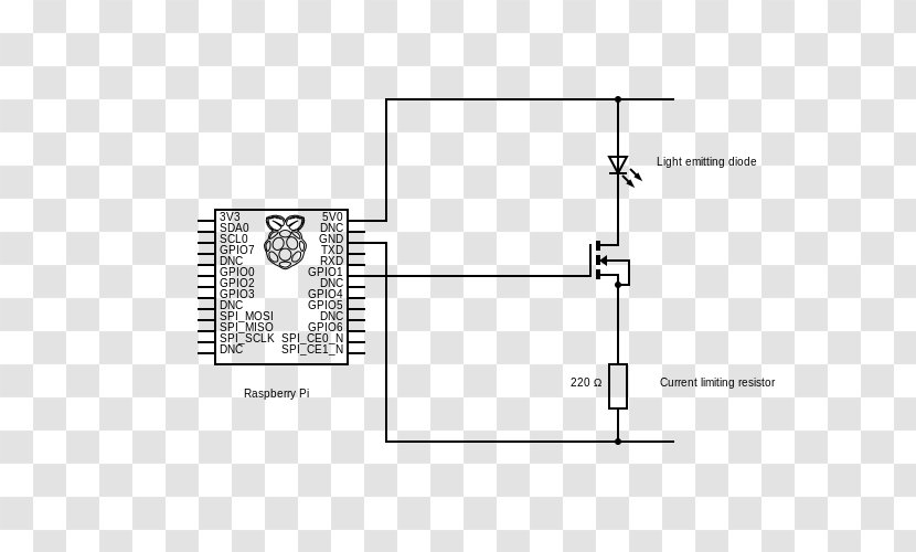 Circuit Diagram Wiring Schematic Electronic - Electrical Wires Cable - Raspberry Pi Icons Transparent PNG