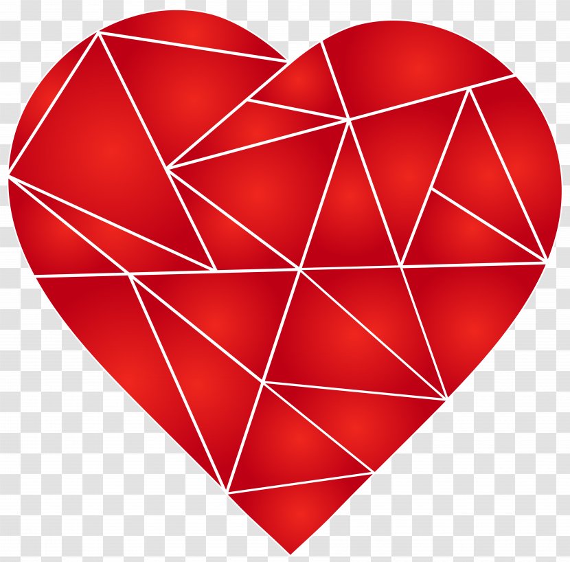 Heart Geometric Shape Valentine's Day - Tree Transparent PNG