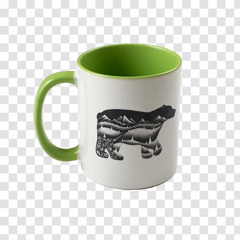 Coffee Cup Mug T-shirt Ceramic Handle - Drinkware - Wolf Totem Transparent PNG