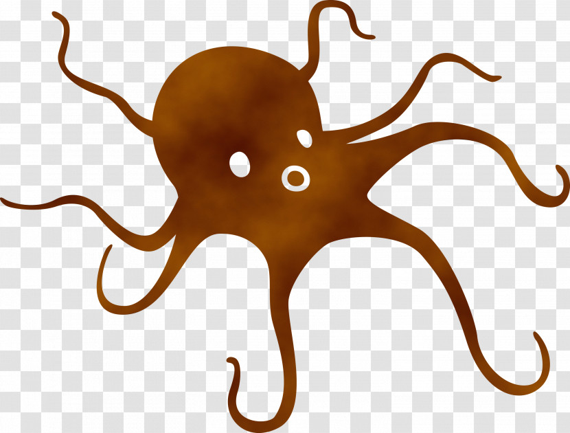 Octopus Cartoon Line Marine Science Transparent PNG