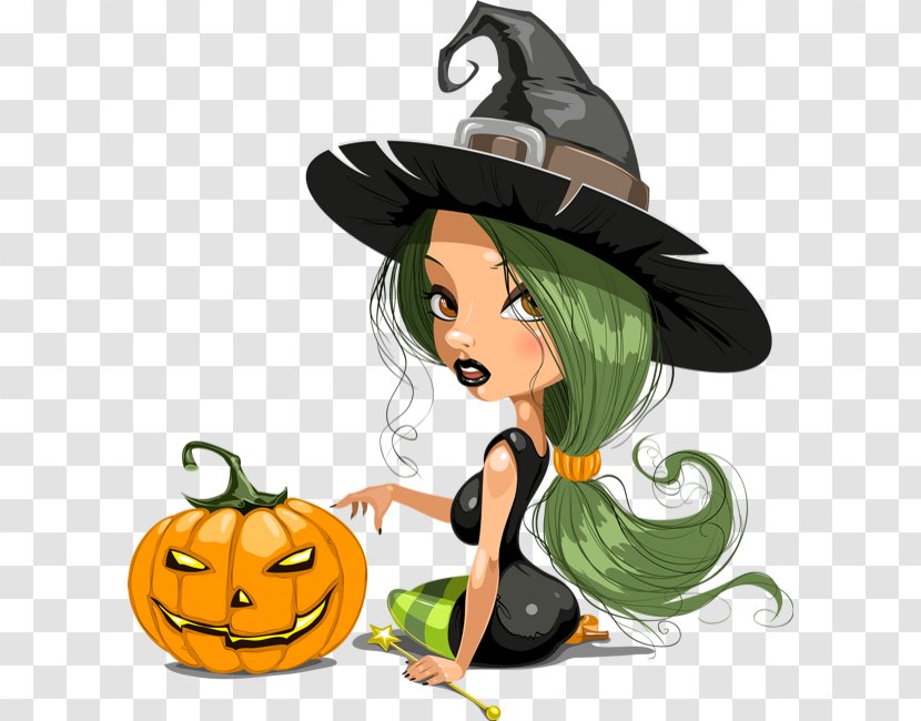Halloween Calabaza Witch Day Of The Dead - Pumpkin Transparent PNG