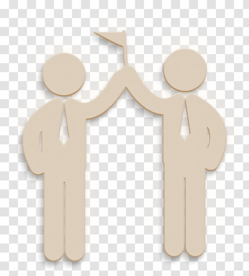 Human Pictos Icon Businessman Icon Two Businessmen Holding A Flag Icon Transparent PNG