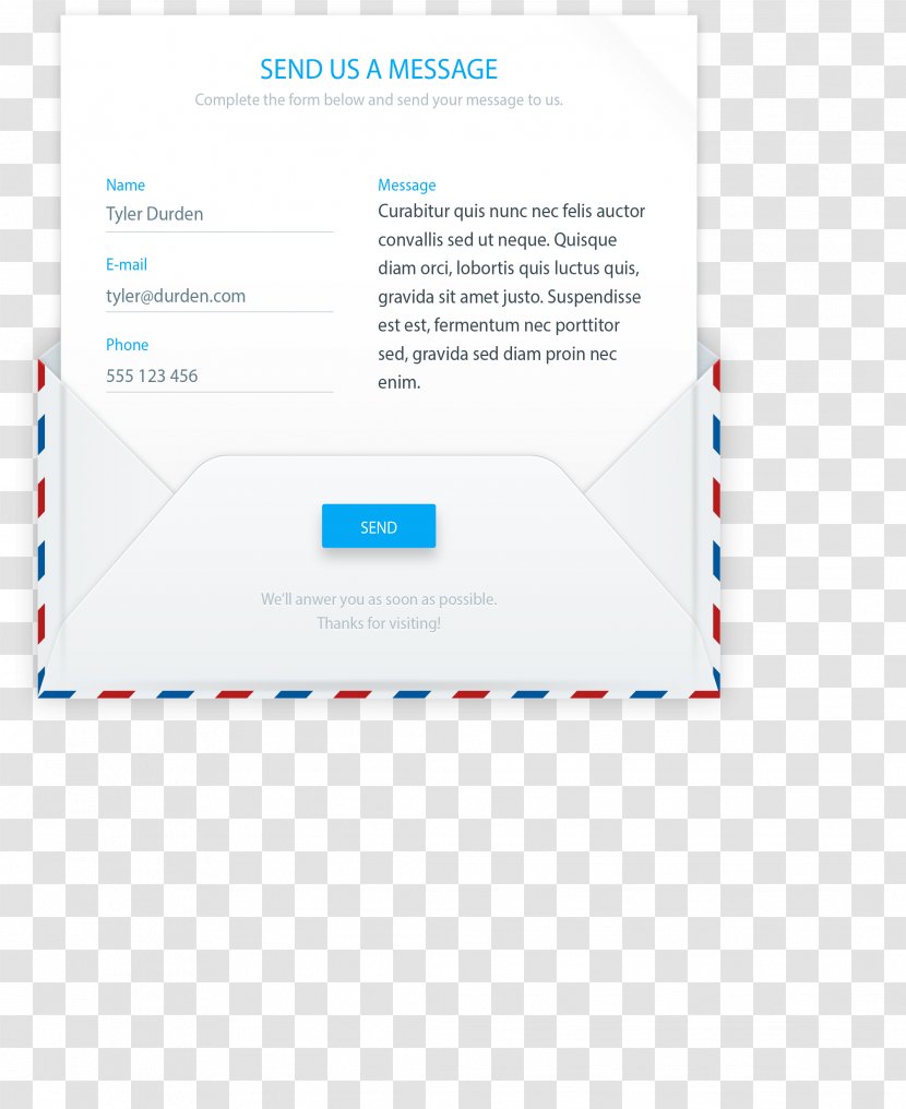 Screenshot Blue Pattern - Brand - Send Us An Email Transparent PNG