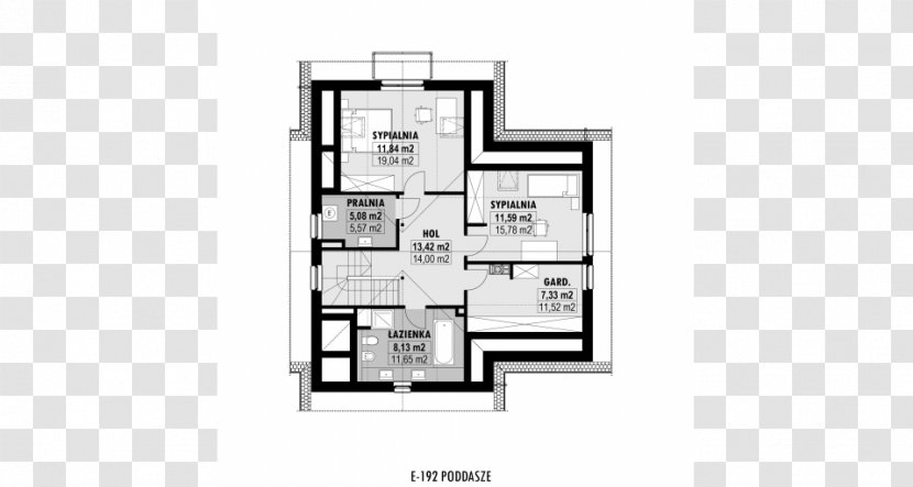 Floor Plan House Powierzchnia Zabudowy Building - Text Transparent PNG