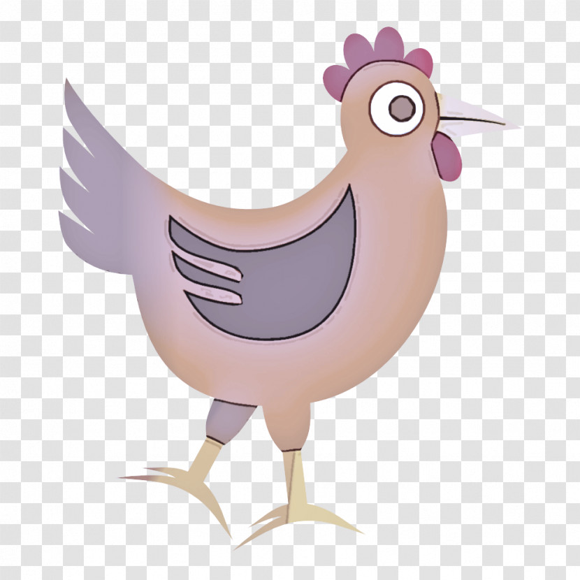 Bird Cartoon Chicken Rooster Beak Transparent PNG
