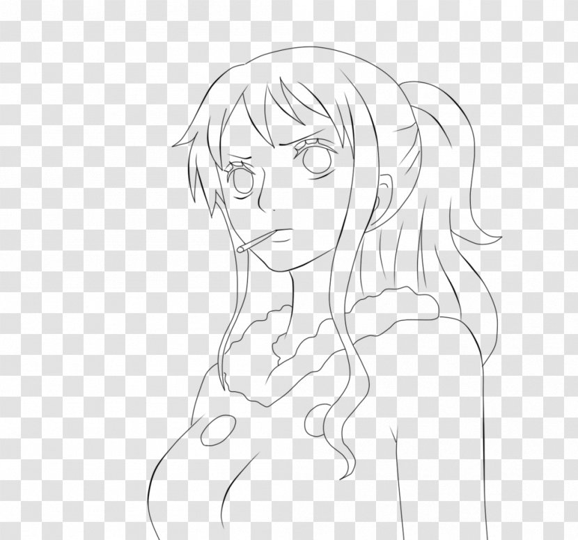 Line Art Sketch Human Hair Color Drawing - Flower - Sanji One Piece Transparent PNG