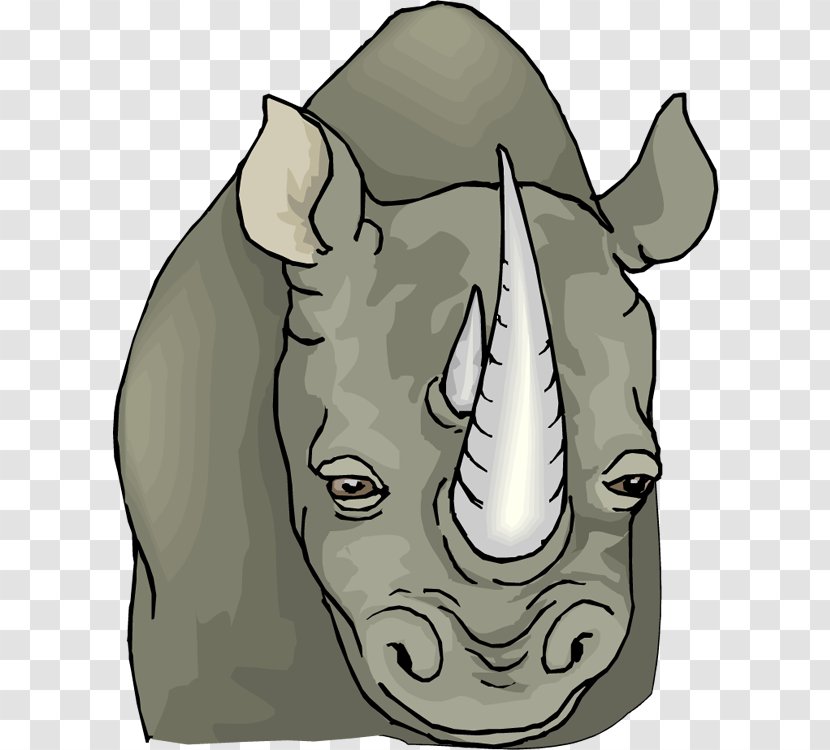 Rhinoceros Free Content Clip Art - Head - Green Rhino Cliparts Transparent PNG