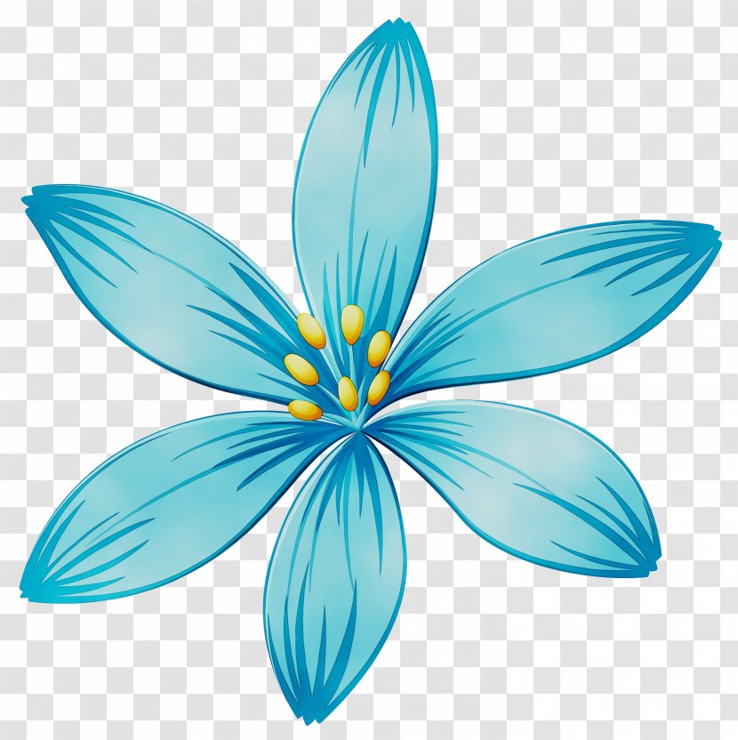 Clip Art Blue Flower Rose - Symmetry - Plant Transparent PNG