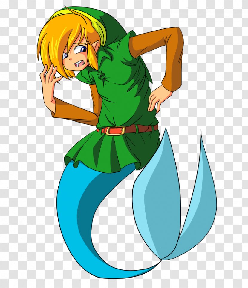 Link The Legend Of Zelda: Breath Wild Mermaid Suit Merman - Cartoon - Hunger Games Transparent PNG
