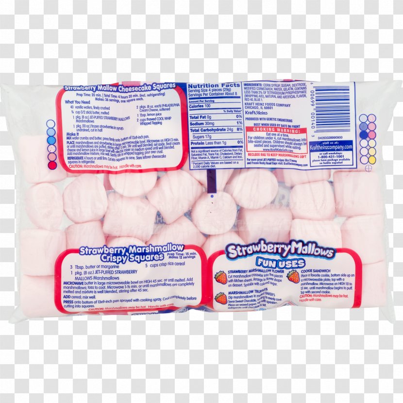 Kraft Foods Jet-Puffed Marshmallows Strawberry - Bag - Marshmallow Transparent PNG