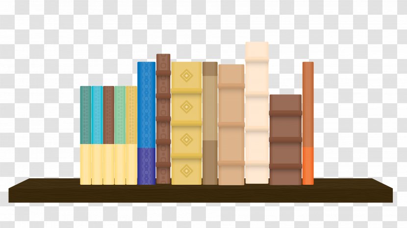Bookcase Shelf Library - Books On The Shelves Transparent PNG