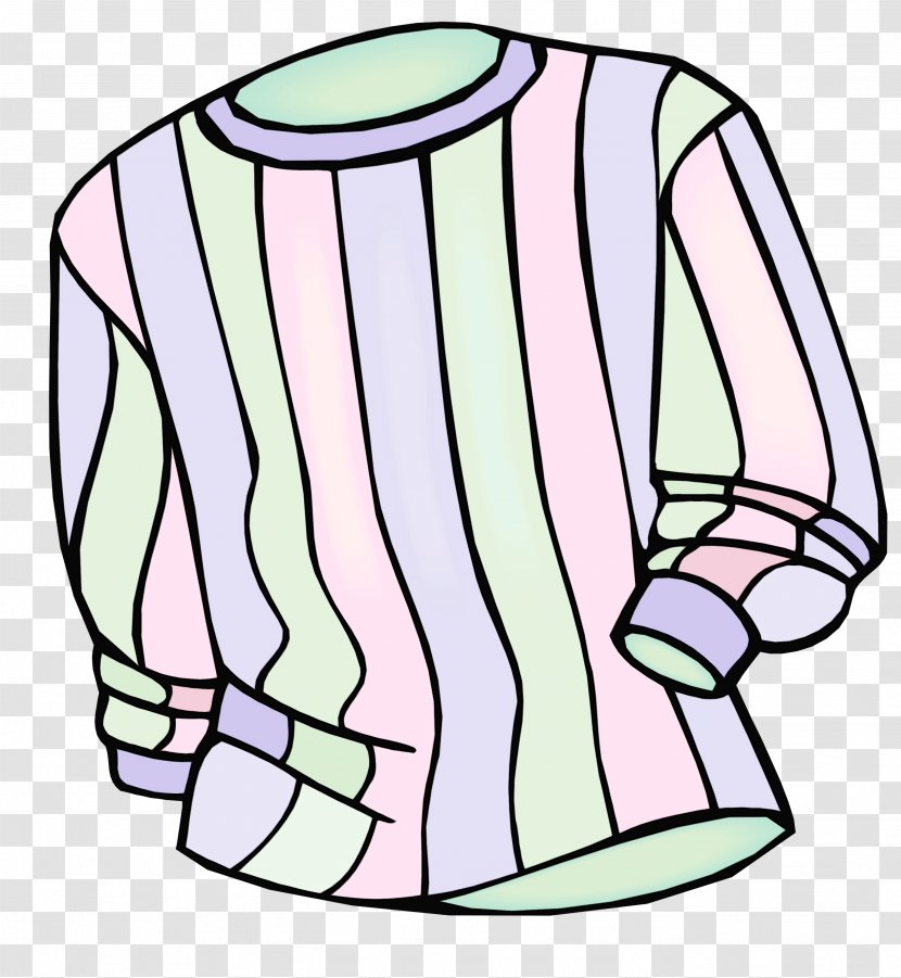 Watercolor Cartoon - Pink - Jersey Blouse Transparent PNG