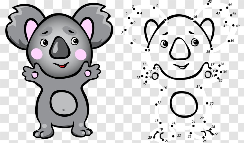 Koala Coloring Book Drawing Cartoon Illustration - Hand-painted Little Mouse Transparent PNG