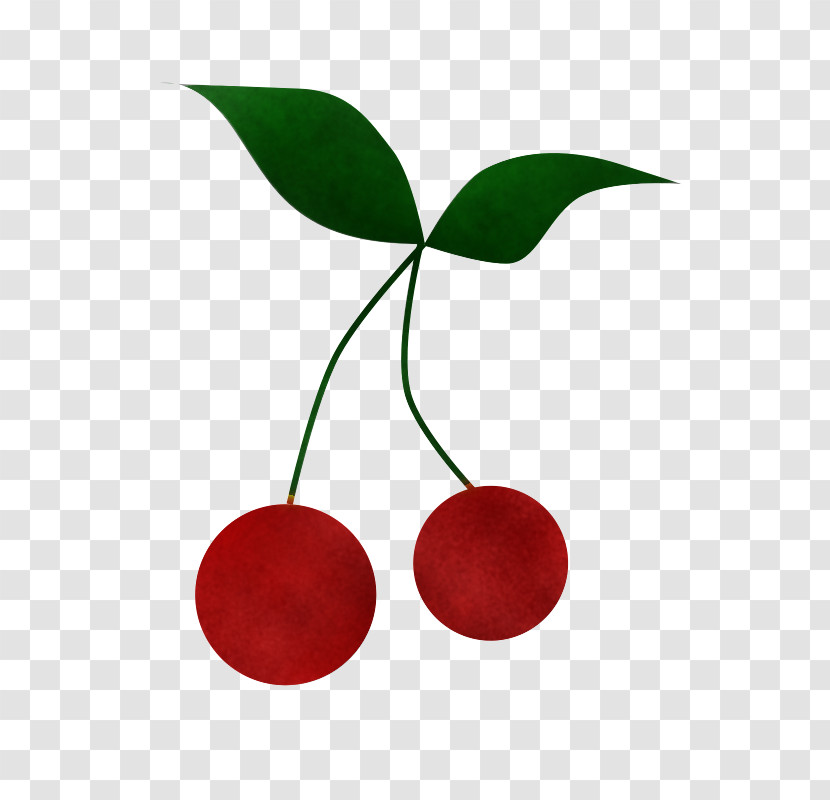 Cherry Red Leaf Plant Fruit Transparent PNG