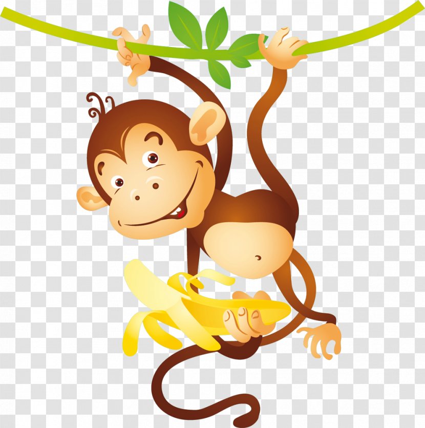 Chimpanzee Monkey Ape Banana Photography - Fictional Character Transparent PNG